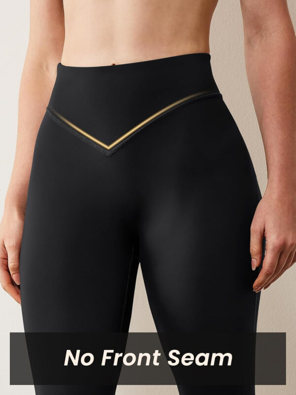 AVGO Workout Leggings for Women Tummy Control 25" - V Shaped Butt Lifting Gym Yoga Pants High Waisted & No Front Seam