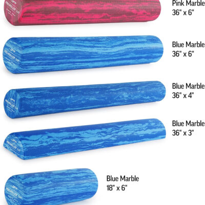 OPTP PRO-Roller Soft Density Foam Roller – Low Density Soft Foam Roller for Physical Therapy, Pilates, Yoga Foam Roll Exercises, and Muscle Recovery- Blue 36" x 6"