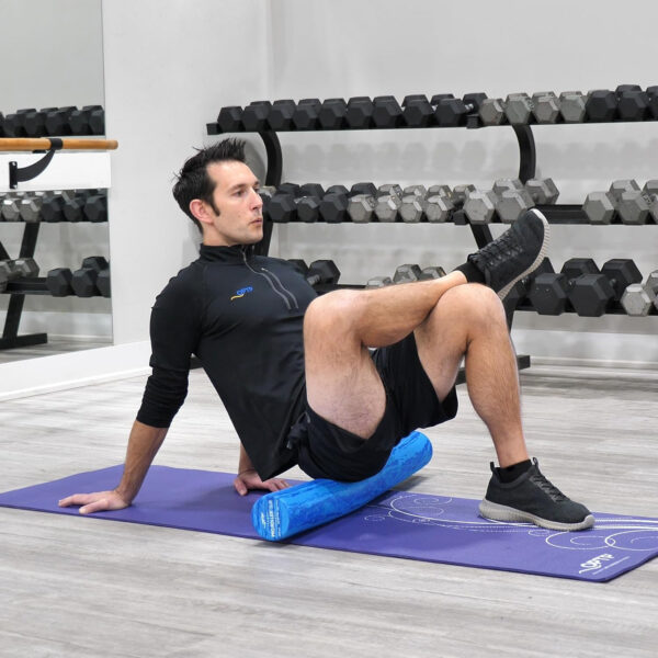 OPTP PRO-Roller Soft Density Foam Roller – Low Density Soft Foam Roller for Physical Therapy, Pilates, Yoga Foam Roll Exercises, and Muscle Recovery- Blue 36" x 6"