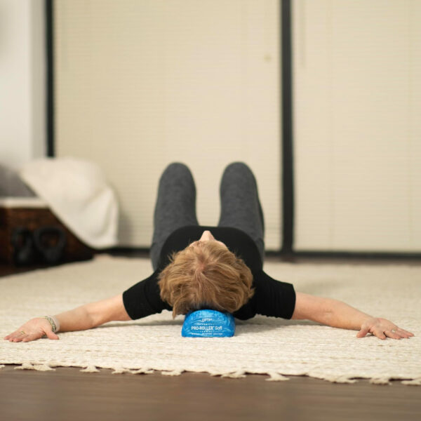 OPTP PRO-Roller Soft Density Foam Roller – Low Density Soft Foam Roller for Physical Therapy, Pilates, Yoga Foam Roll Exercises, and Muscle Recovery- Blue 36" x 6"