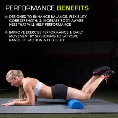 ProsourceFit Flex Foam Rollers for Muscle Massage, Physical Therapy, Core & Balance Exercises Stabilization