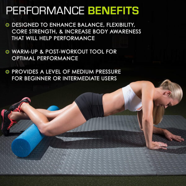 ProsourceFit Flex Foam Rollers for Muscle Massage, Physical Therapy, Core & Balance Exercises Stabilization