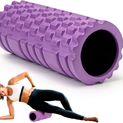 689c4f7e26f3669b0f3e0a78f9ab691e4c2165c1c4c3d5702f752.jpg Foam Roller for Deep Tissue Massager, 13" High Density Exercise Patented Roller for Muscle Massage and Myofascial Trigger Point Release Back Roller for Fitness, Yoga and Pilates (Black)