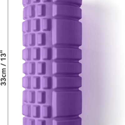 689c4f877d7e0fba4f8d7bf608b46e271ae9f77909102ea4df2ca.jpg Foam Roller for Deep Tissue Massager, 13" High Density Exercise Patented Roller for Muscle Massage and Myofascial Trigger Point Release Back Roller for Fitness, Yoga and Pilates (Black)