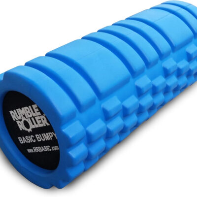 RumbleRoller Basic Bumpy Foam Roller, Solid Core EVA Foam Roller with Grid/Bump Texture for Deep Tissue Massage and Self-Myofascial Release