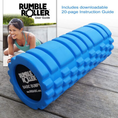 RumbleRoller Basic Bumpy Foam Roller, Solid Core EVA Foam Roller with Grid/Bump Texture for Deep Tissue Massage and Self-Myofascial Release