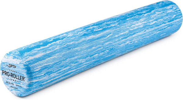 OPTP PRO-ROLLER Standard Density Foam Roller - Durable Roller for Back Massage, Deep Tissue Foam Roller Exercises, Stretching, Fitness, Yoga and Pilates - 36 Inches by 6 Inches, Blue