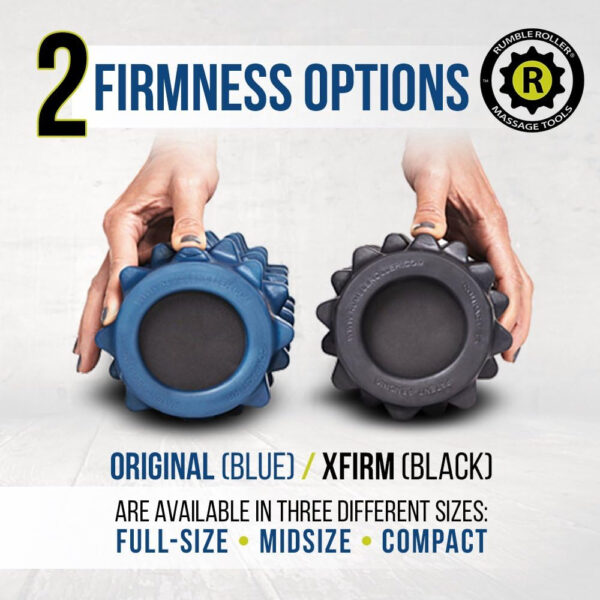 RumbleRoller Original Textured Foam Roller - Deep Tissue, Self Myofacial Release Massage Therapy Roller