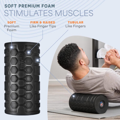 Lifepro 4-Speed Vibrating Massage Ball - Peanut Massager and Vibrating Foam Roller for Fitness, Mobility, and Relaxation - Compact and Portable Design