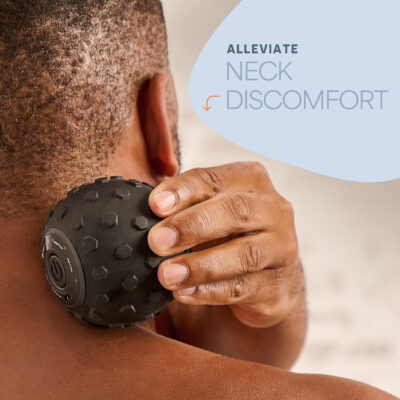 Lifepro 4-Speed Vibrating Massage Ball - Peanut Massager and Vibrating Foam Roller for Fitness, Mobility, and Relaxation - Compact and Portable Design