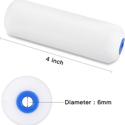689c523de413a869676d8576cb637d5e594cd76ac633c24641117.jpg Mister Rui 10 Pack 4 Inch High Density Foam Paint Roller Covers - Small Mini Rollers for Painting Walls, Cabinets, Cupboards, Doors