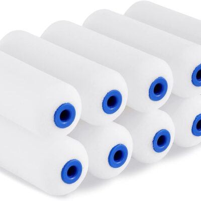689c5245304af680d62b27ff71a182073d3ae9871da9271c7ce27.jpg Mister Rui 10 Pack 4 Inch High Density Foam Paint Roller Covers - Small Mini Rollers for Painting Walls, Cabinets, Cupboards, Doors