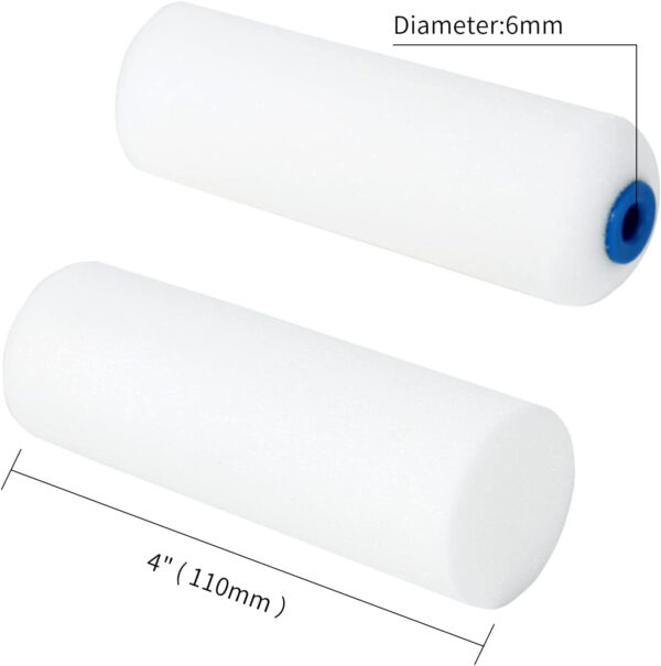 689c524bd52fb93cae43e184160414dfa486c0c56681b49d04263.jpg Mister Rui 10 Pack 4 Inch High Density Foam Paint Roller Covers - Small Mini Rollers for Painting Walls, Cabinets, Cupboards, Doors