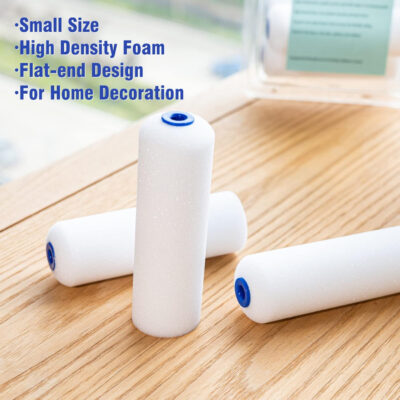 689c52514fba87b153aaa4ff4b6e5590fcf5c060ff174e562dbde.jpg Mister Rui 10 Pack 4 Inch High Density Foam Paint Roller Covers - Small Mini Rollers for Painting Walls, Cabinets, Cupboards, Doors