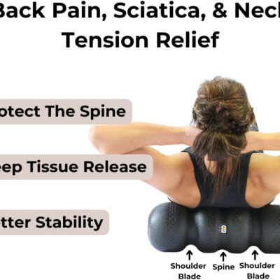 Rollga PRO - The Better Foam Roller for Physical Therapy. Deep Tissue Massage Roller for Muscle Recovery, Back Pain Relief & Flexibility. Yoga & Pilates Exercise Roller. Beginner & Athlete Approved.