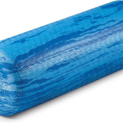 OPTP PRO-Roller Soft Density Foam Roller – Low Density Soft Foam Roller for Physical Therapy, Pilates, Yoga Foam Roll Exercises, and Muscle Recovery - Blue 18" x 6"