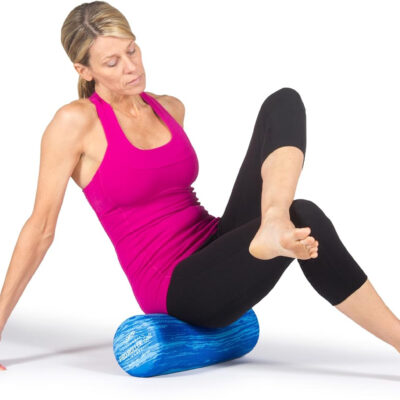 OPTP PRO-Roller Soft Density Foam Roller – Low Density Soft Foam Roller for Physical Therapy, Pilates, Yoga Foam Roll Exercises, and Muscle Recovery - Blue 18" x 6"