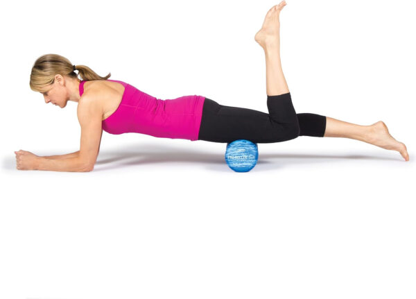 OPTP PRO-Roller Soft Density Foam Roller – Low Density Soft Foam Roller for Physical Therapy, Pilates, Yoga Foam Roll Exercises, and Muscle Recovery - Blue 18" x 6"