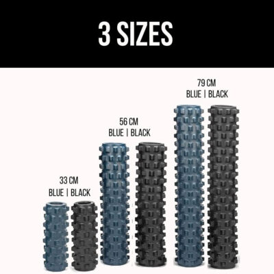 RumbleRoller - Extra Firm Textured Muscle Foam Roller Manipulates Soft Tissue Like A Massage Therapist (Black, Compact)