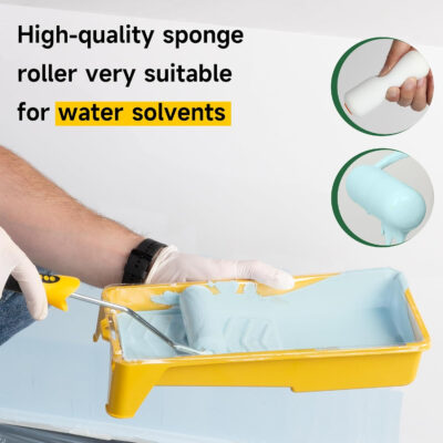 VOOMEY Mini Paint Roller Covers，High Density Foam Paint Roller，4 Inch Foam Roller Paint, 24 Pack,Fits All Flat Surfaces, Including Kitchen Cabinets, Doors, Tables, Etc.