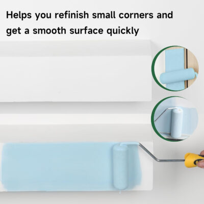 VOOMEY Mini Paint Roller Covers，High Density Foam Paint Roller，4 Inch Foam Roller Paint, 24 Pack,Fits All Flat Surfaces, Including Kitchen Cabinets, Doors, Tables, Etc.