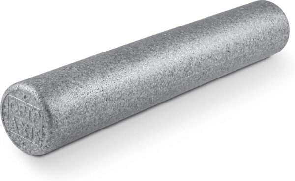 OPTP Silver AXIS Foam Roller, Moderate Density for Sports Medicine, Physical Therapy, Pilates, Yoga - Myofascial Release on Trigger Points (Silver Moderate Density, 36" x 6" Round)