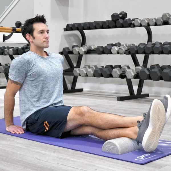 OPTP Silver AXIS Foam Roller, Moderate Density for Sports Medicine, Physical Therapy, Pilates, Yoga - Myofascial Release on Trigger Points (Silver Moderate Density, 36" x 6" Round)