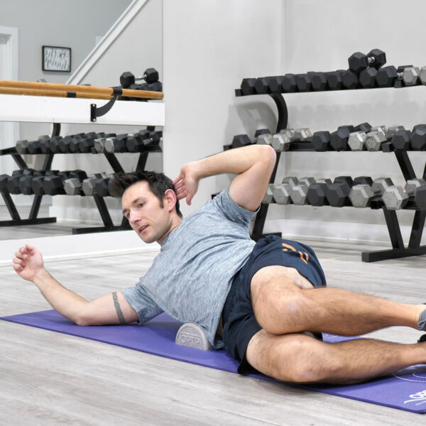 OPTP Silver AXIS Foam Roller, Moderate Density for Sports Medicine, Physical Therapy, Pilates, Yoga - Myofascial Release on Trigger Points (Silver Moderate Density, 36" x 6" Round)