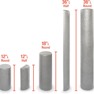 OPTP Silver AXIS Foam Roller, Moderate Density for Sports Medicine, Physical Therapy, Pilates, Yoga - Myofascial Release on Trigger Points (Silver Moderate Density, 36" x 6" Round)