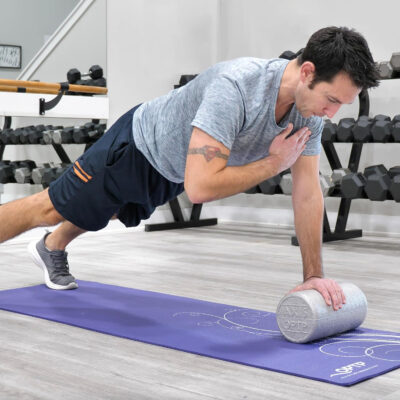 OPTP Silver AXIS Foam Roller, Moderate Density for Sports Medicine, Physical Therapy, Pilates, Yoga - Myofascial Release on Trigger Points (Silver Moderate Density, 36" x 6" Round)