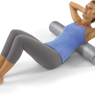 OPTP Silver AXIS Foam Roller, Moderate Density for Sports Medicine, Physical Therapy, Pilates, Yoga - Myofascial Release on Trigger Points (Silver Moderate Density, 36" x 6" Round)