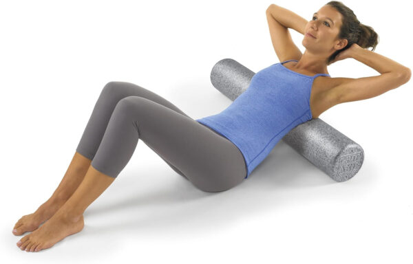 OPTP Silver AXIS Foam Roller, Moderate Density for Sports Medicine, Physical Therapy, Pilates, Yoga - Myofascial Release on Trigger Points (Silver Moderate Density, 36" x 6" Round)