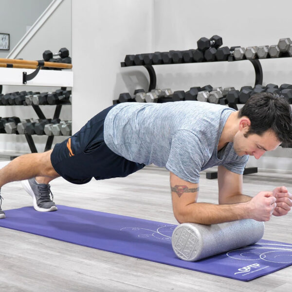 OPTP Silver AXIS Foam Roller, Moderate Density for Sports Medicine, Physical Therapy, Pilates, Yoga - Myofascial Release on Trigger Points (Silver Moderate Density, 36" x 6" Round)