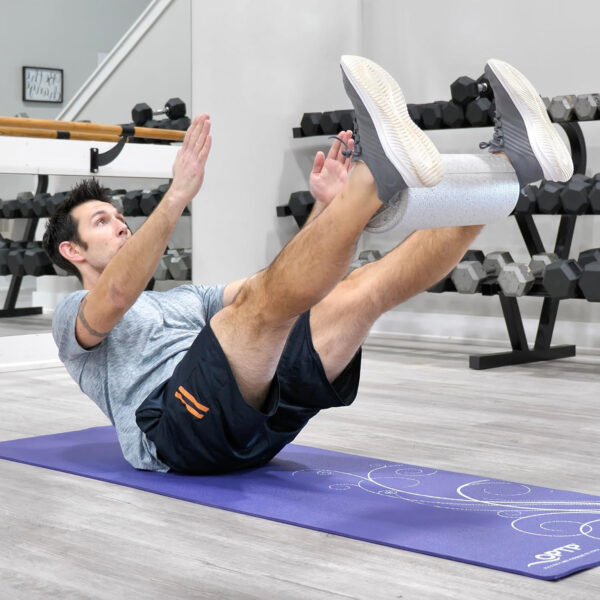 OPTP Silver AXIS Foam Roller, Moderate Density for Sports Medicine, Physical Therapy, Pilates, Yoga - Myofascial Release on Trigger Points (Silver Moderate Density, 36" x 6" Round)