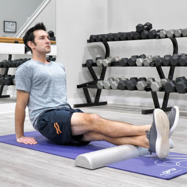 OPTP Silver AXIS Foam Roller, Moderate Density for Sports Medicine, Physical Therapy, Pilates, Yoga - Myofascial Release on Trigger Points (Silver Moderate Density, 36" x 6" Round)