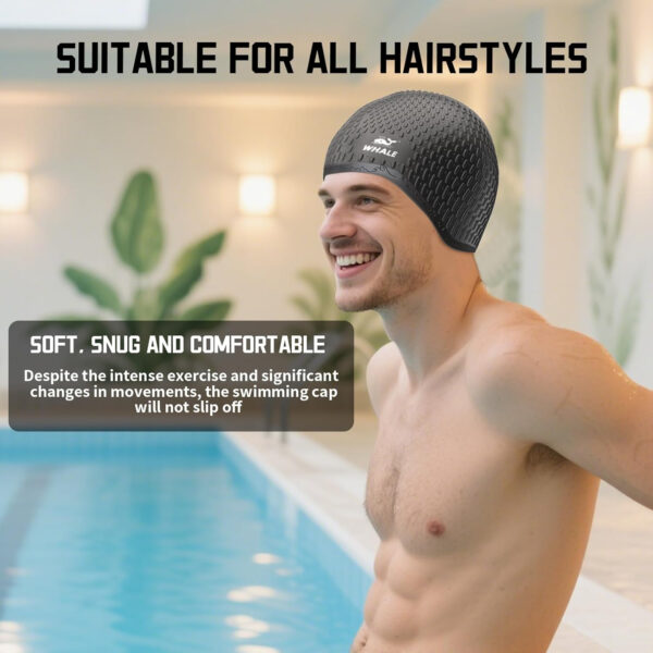689c55c7ef8447fc0170bbe2f48a94dfbf4711d74adf06e8ab887.jpg Large Swim Cap Silicone Swim Cap Keep Your Hair Dry While Swimming