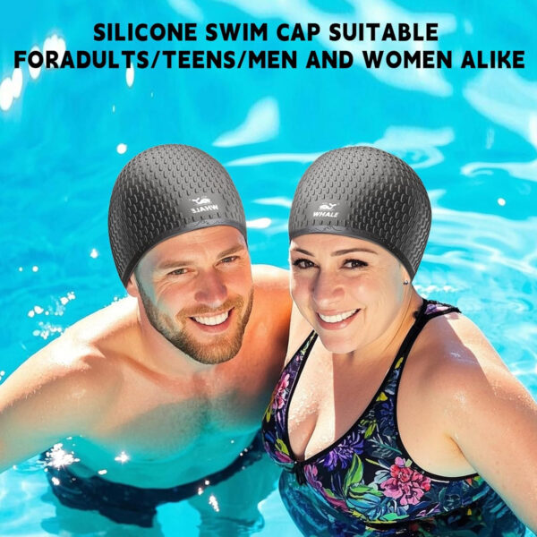 689c55c9b619af857b7c159a6c67a659383b7535d99dcd3362e0d.jpg Large Swim Cap Silicone Swim Cap Keep Your Hair Dry While Swimming