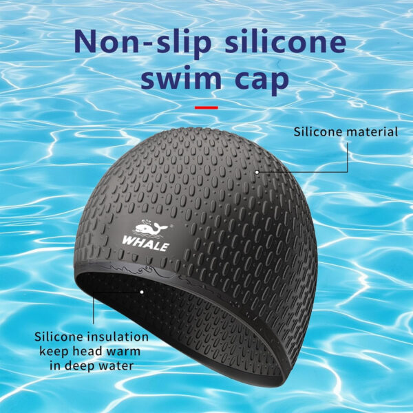 689c55cd523cb2e2d6ed3c61b7e938025b9379354a4e74c4cb31b.jpg Large Swim Cap Silicone Swim Cap Keep Your Hair Dry While Swimming