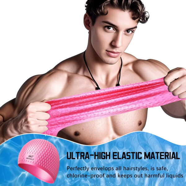 689c55eae5db2330202fec0e87e3441484ffafb8398fdf13d4fc9.jpg Large Swim Cap Silicone Swim Cap Keep Your Hair Dry While Swimming