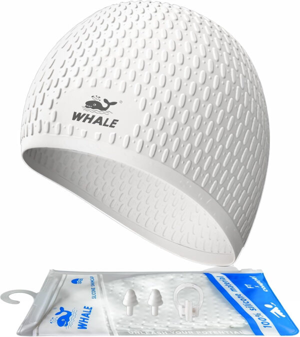 689c55ecced466cf0f243dd9754a9f8ef082de4234b4f25b6c197.jpg Large Swim Cap Silicone Swim Cap Keep Your Hair Dry While Swimming