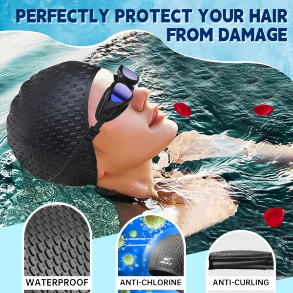 Large Swim Cap Silicone Swim Cap Keep Your Hair Dry While Swimming