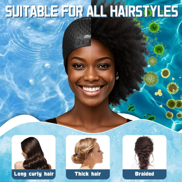 Large Swim Cap Silicone Swim Cap Keep Your Hair Dry While Swimming