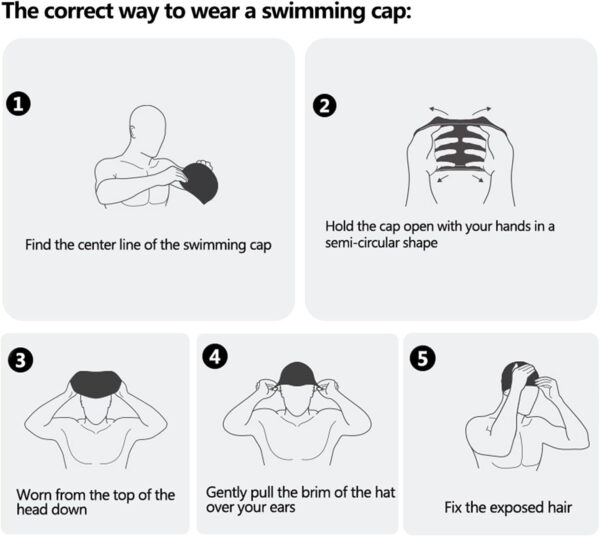 Large Swim Cap Silicone Swim Cap Keep Your Hair Dry While Swimming