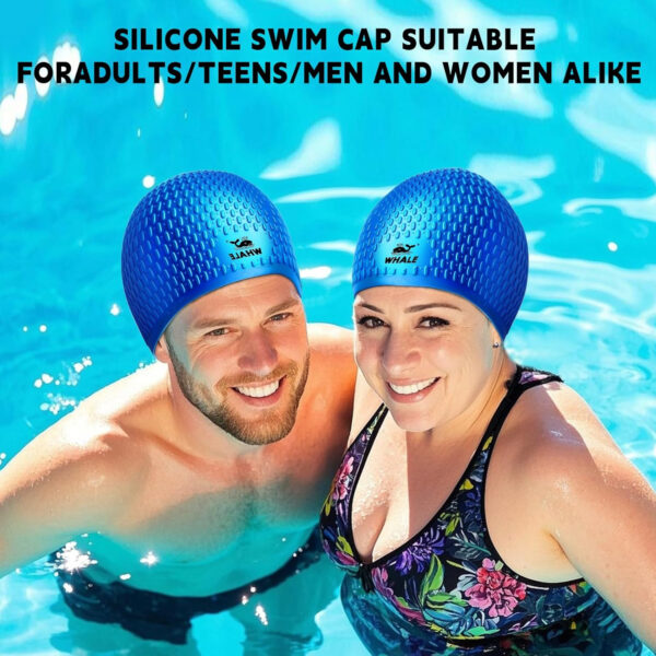 689c56034546f534fa34c6540ec4992816f9b063debf784be29f3.jpg Large Swim Cap Silicone Swim Cap Keep Your Hair Dry While Swimming