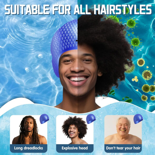 Large Swim Cap Silicone Swim Cap Keep Your Hair Dry While Swimming