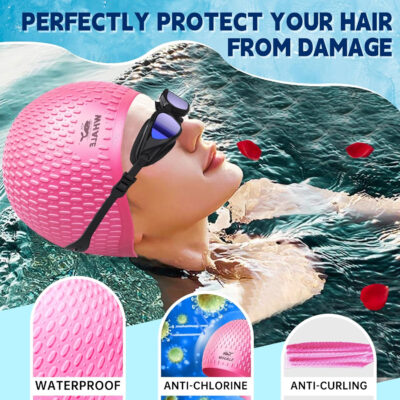 Large Swim Cap Silicone Swim Cap Keep Your Hair Dry While Swimming