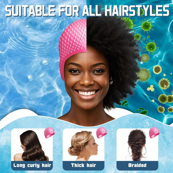 Large Swim Cap Silicone Swim Cap Keep Your Hair Dry While Swimming