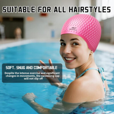 Large Swim Cap Silicone Swim Cap Keep Your Hair Dry While Swimming