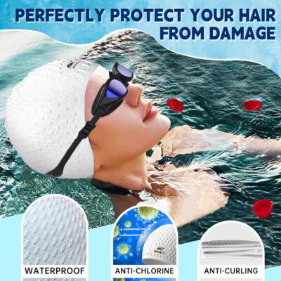 Large Swim Cap Silicone Swim Cap Keep Your Hair Dry While Swimming