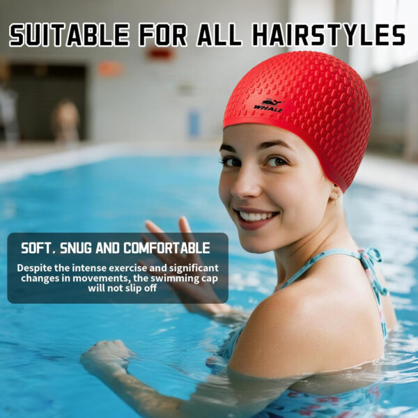 689c561d50701d20bbb5df9c668ad45870e8b40eef3aebe4270f3.jpg Large Swim Cap Silicone Swim Cap Keep Your Hair Dry While Swimming
